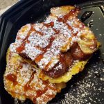 Powdered sugar french toast at the Village Grille